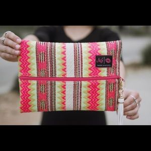 Pina Colada Aztec Print Clutch